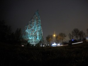 Kerstboom winddoek en bamboe