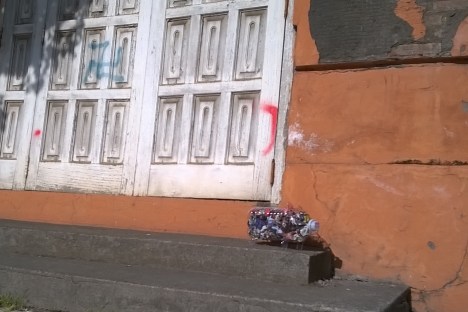 It's a piggy Waterfles met proppen